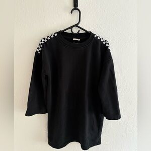 Vans Black Ribbed Collar Top